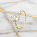 Ring offen mit weißem Ahornblatt CrystalScents