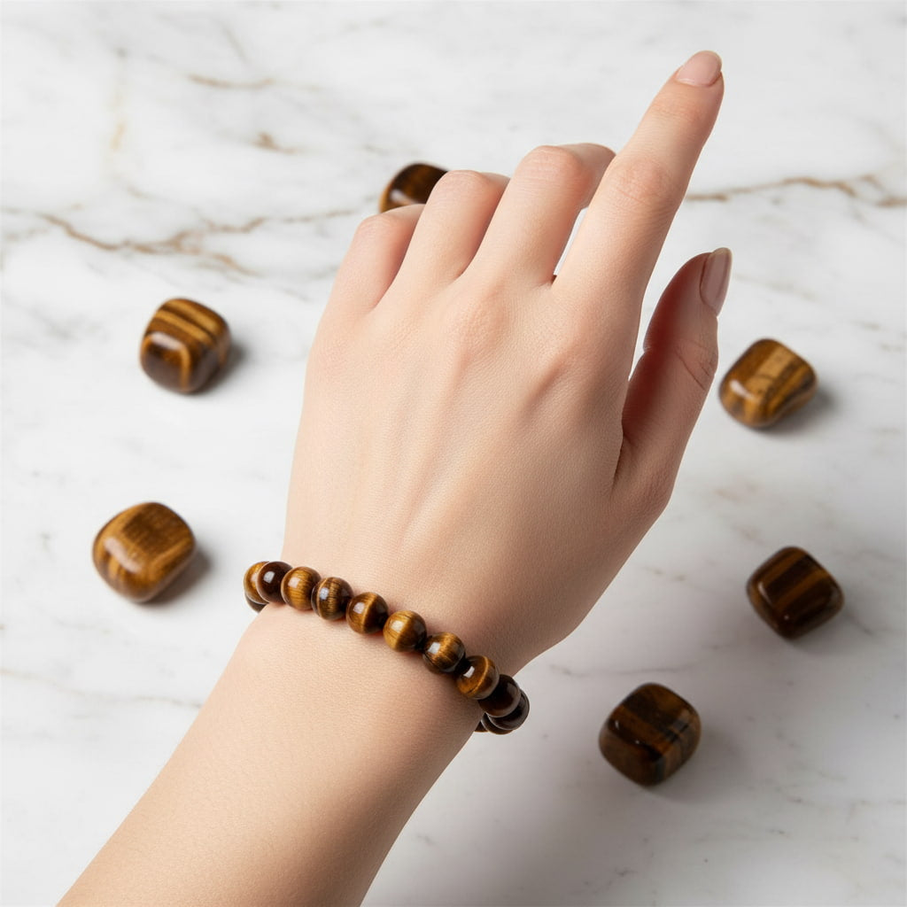 Tigerauge Kugelarmband – für Mut und Ausdauer