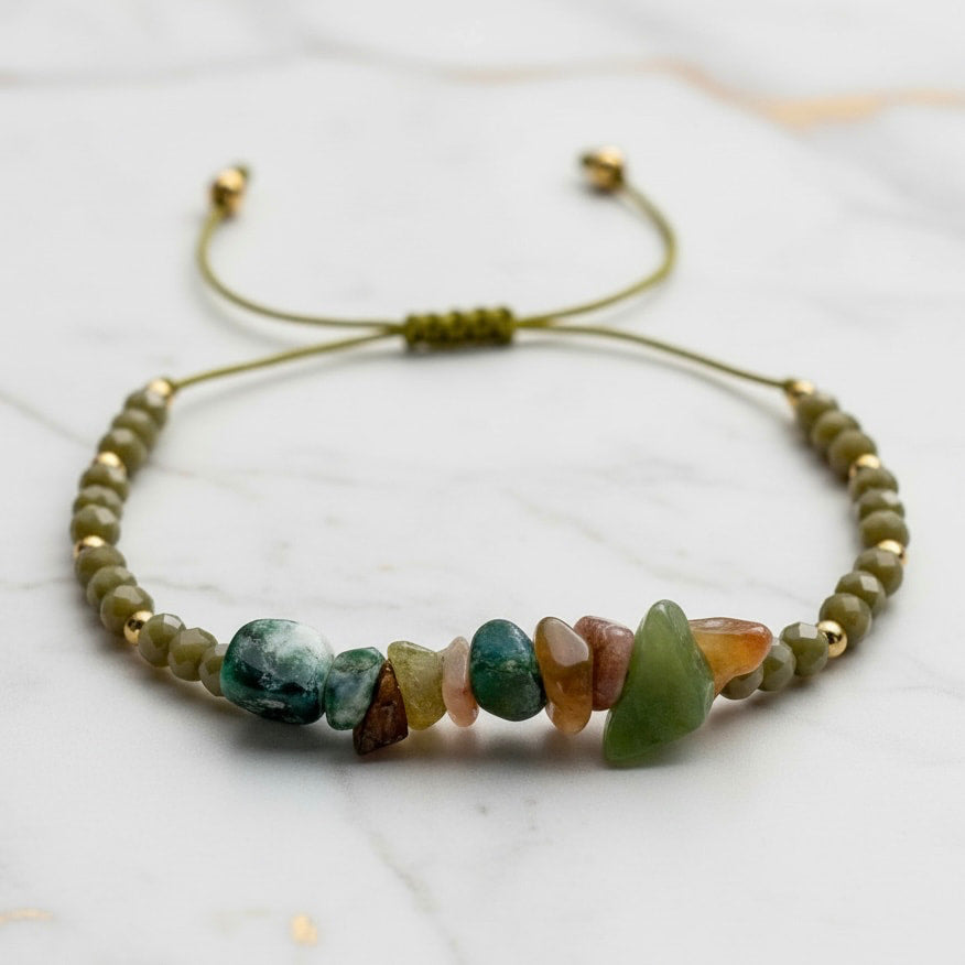 Moosachat Schutzarmband – Harmonie & Sicherheit