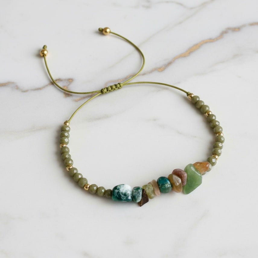 Moosachat Schutzarmband – Harmonie & Sicherheit