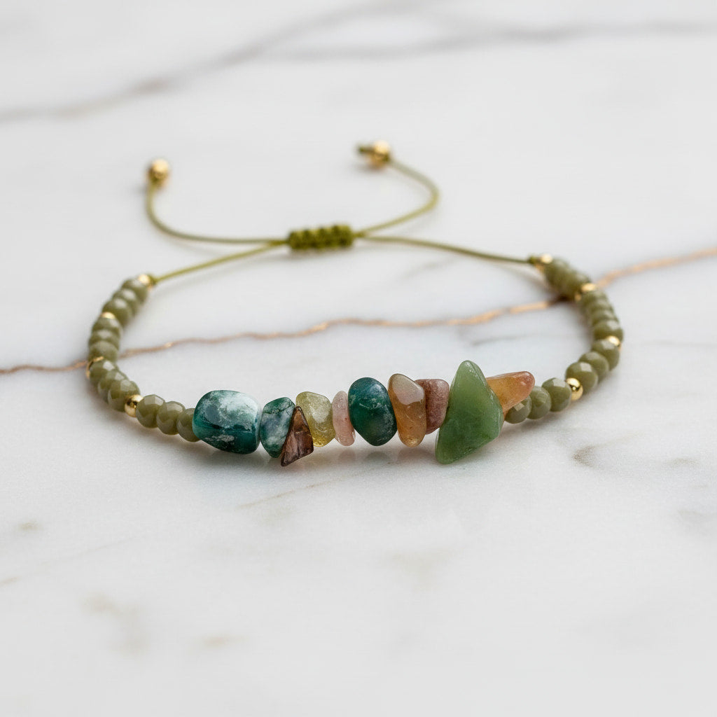 Moosachat Schutzarmband – Harmonie & Sicherheit