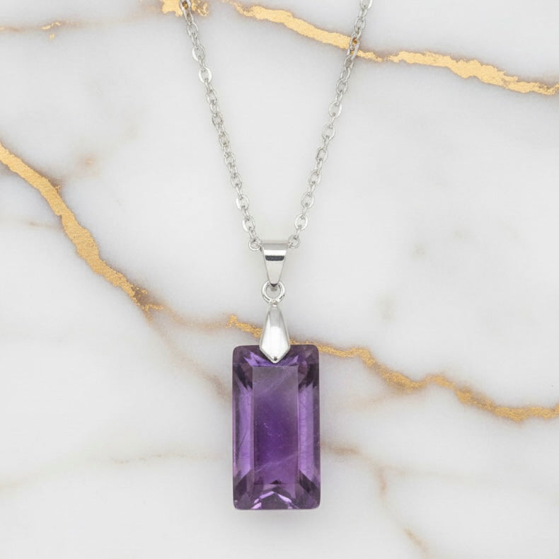 Amethyst Halskette – Geschliffener Anhänger CrystalScents