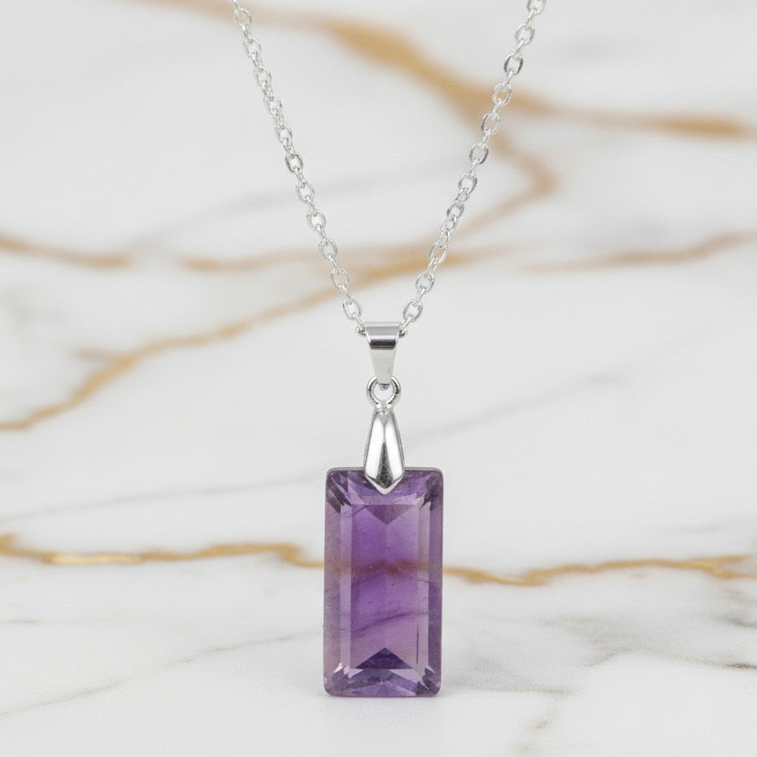 Amethyst Halskette – Geschliffener Anhänger CrystalScents