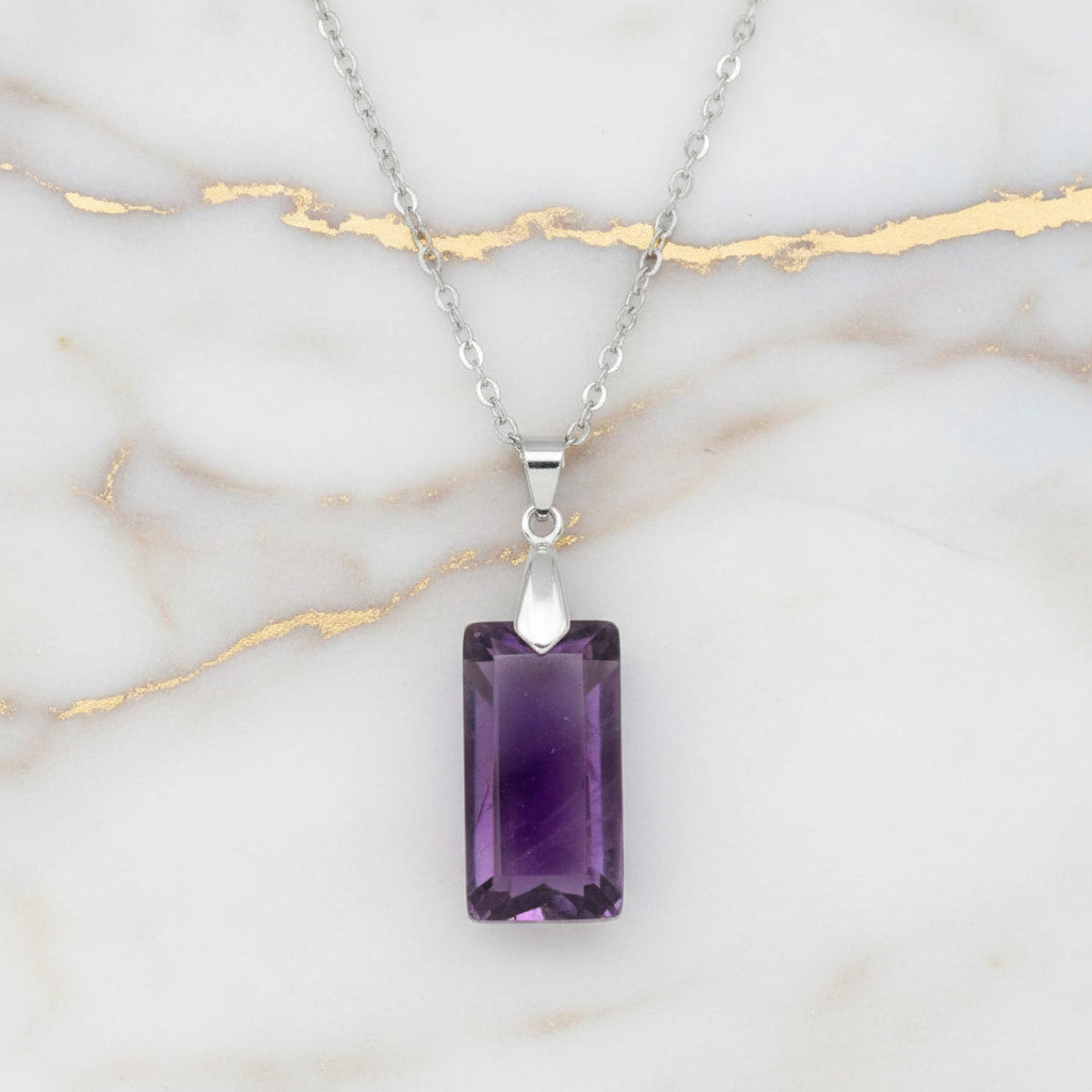 Amethyst Halskette – Geschliffener Anhänger CrystalScents