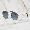 Sonnenbrille in Gold mit blauem Verlauf CrystalScents