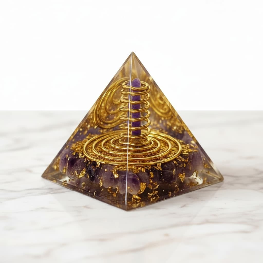 Orgonit Pyramide Amethyst - Geist & Seele CrystalScents