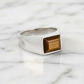 Tigerauge Ring Silber – Stil & Stärke CrystalScents