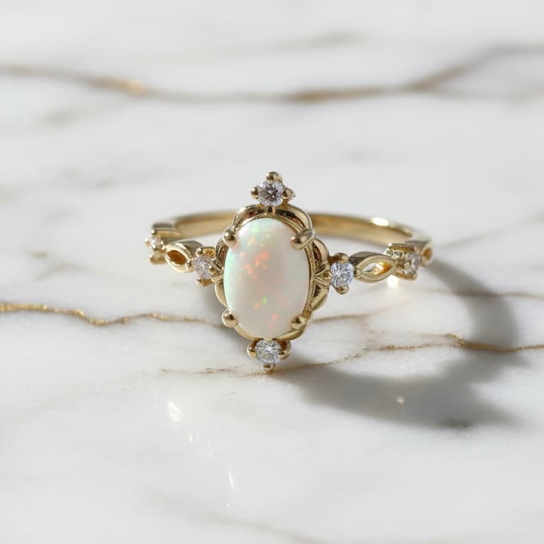 Opal Ring - Leuchtende Akzente CrystalScents