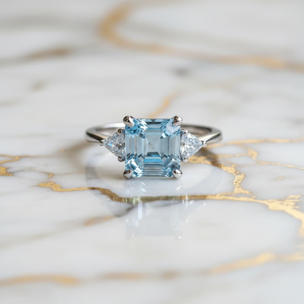 Topas in Himmelblau – Silberring