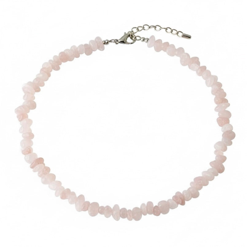 Rosenquarz Splitterhalskette – Liebe & innere Harmonie CrystalScents