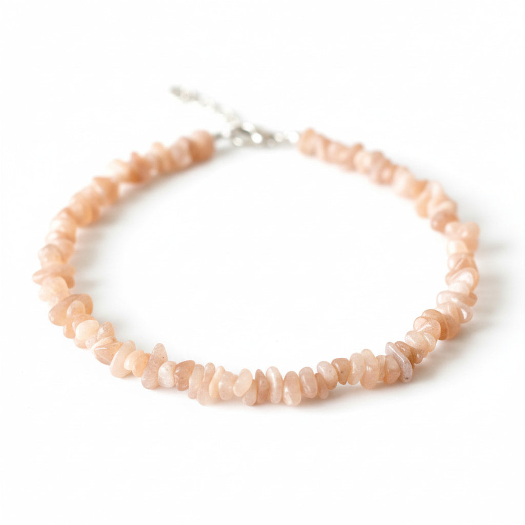 Mondstein Splitterhalskette – Licht & Harmonie CrystalScents