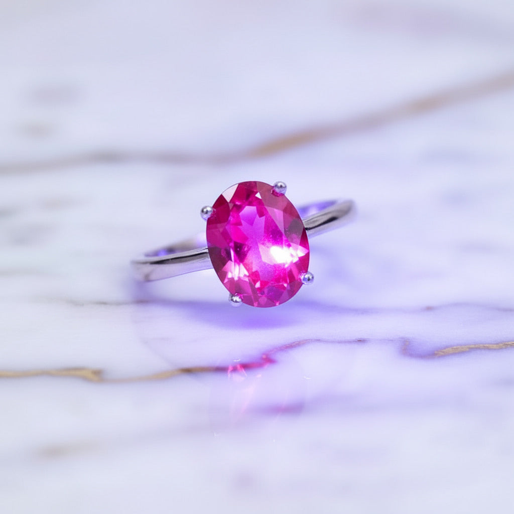 Rubin Ring in Silber – Zeitlose Leuchtkraft in kräftigem Rot CrystalScents
