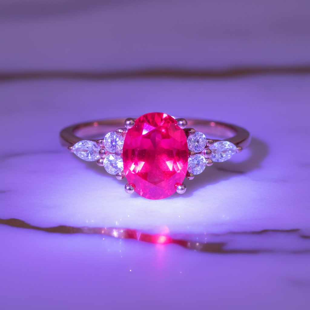 Rubin Ring – Roségoldener Blickfang CrystalScents