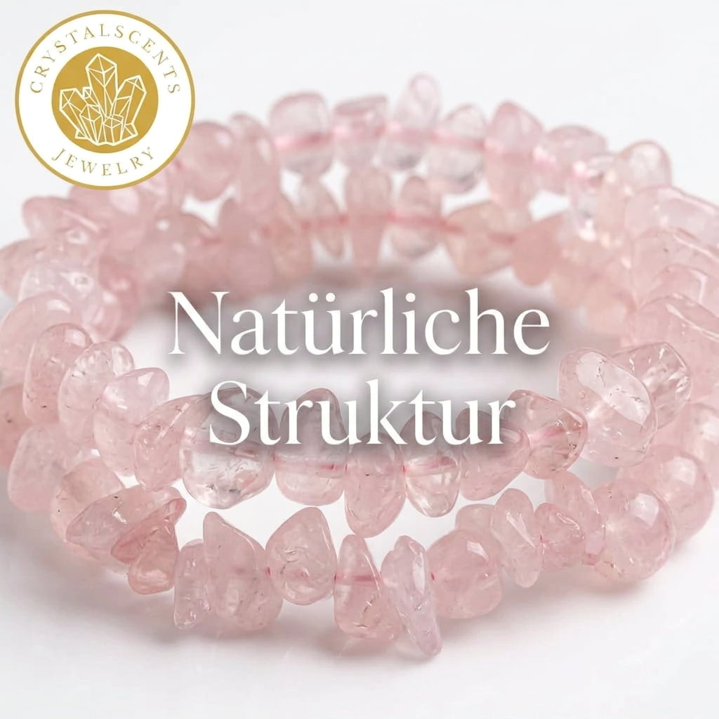 Rosenquarz Splitterarmband  – Herzensfreude & Harmonie