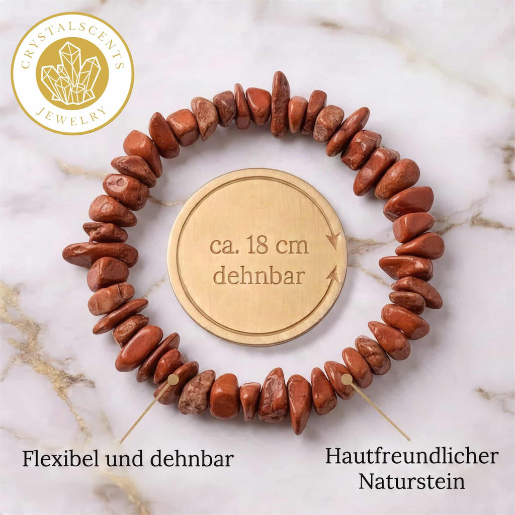 Roter Jaspis Splitterarmband – Kraftvolles Schmuckstück