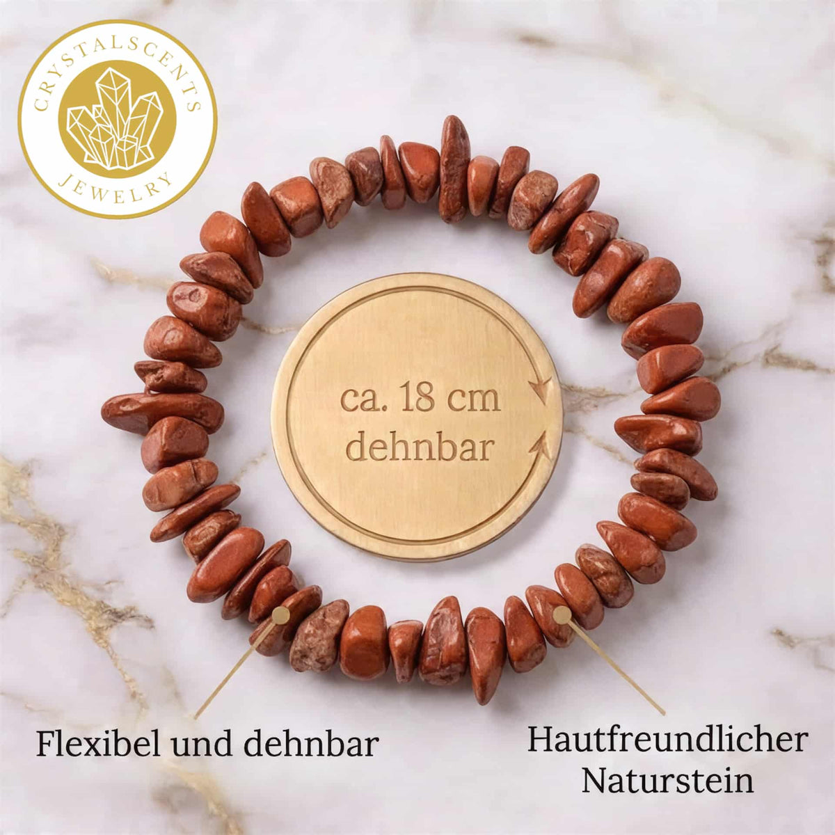 Roter Jaspis Splitterarmband – Kraftvolles Schmuckstück