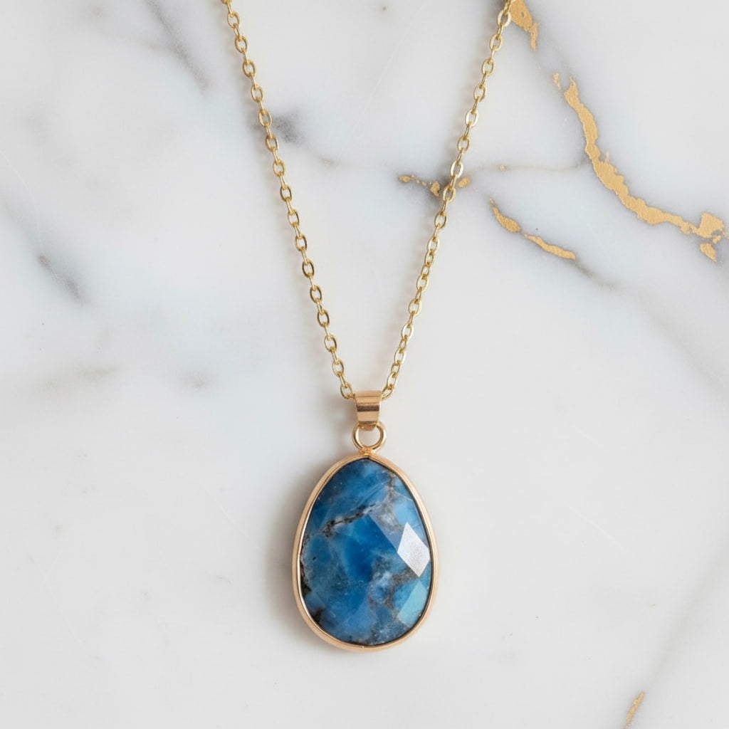 Sodalit Halskette - Facettierter Anhänger CrystalScents