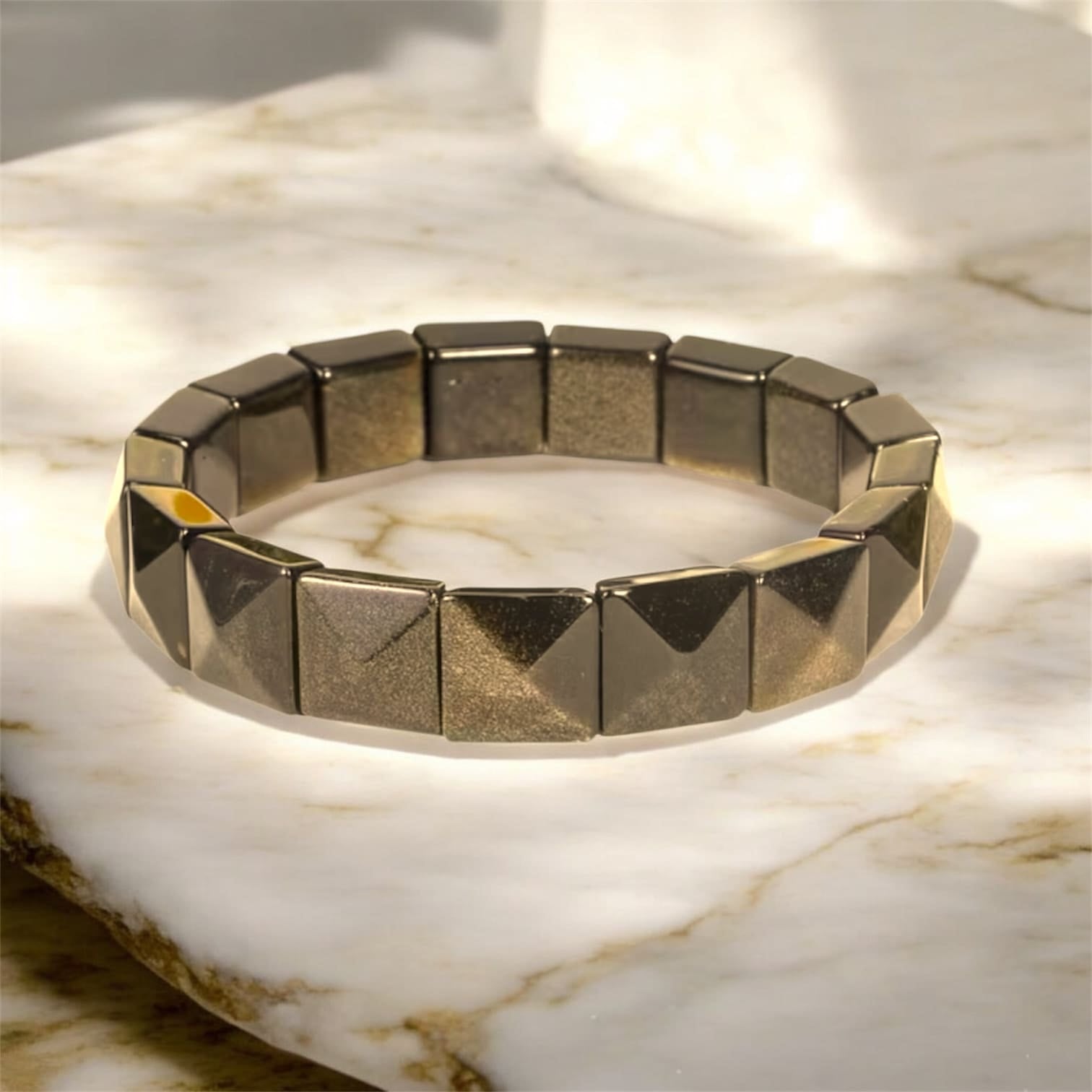 Gold Obsidian Armband - Magische Tiefe