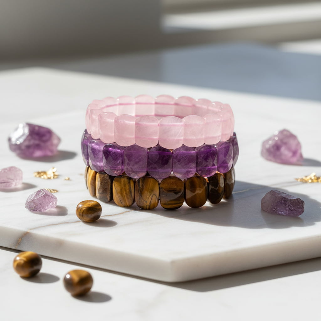 Amethyst Facettenarmband - Ruhe & Entspannung