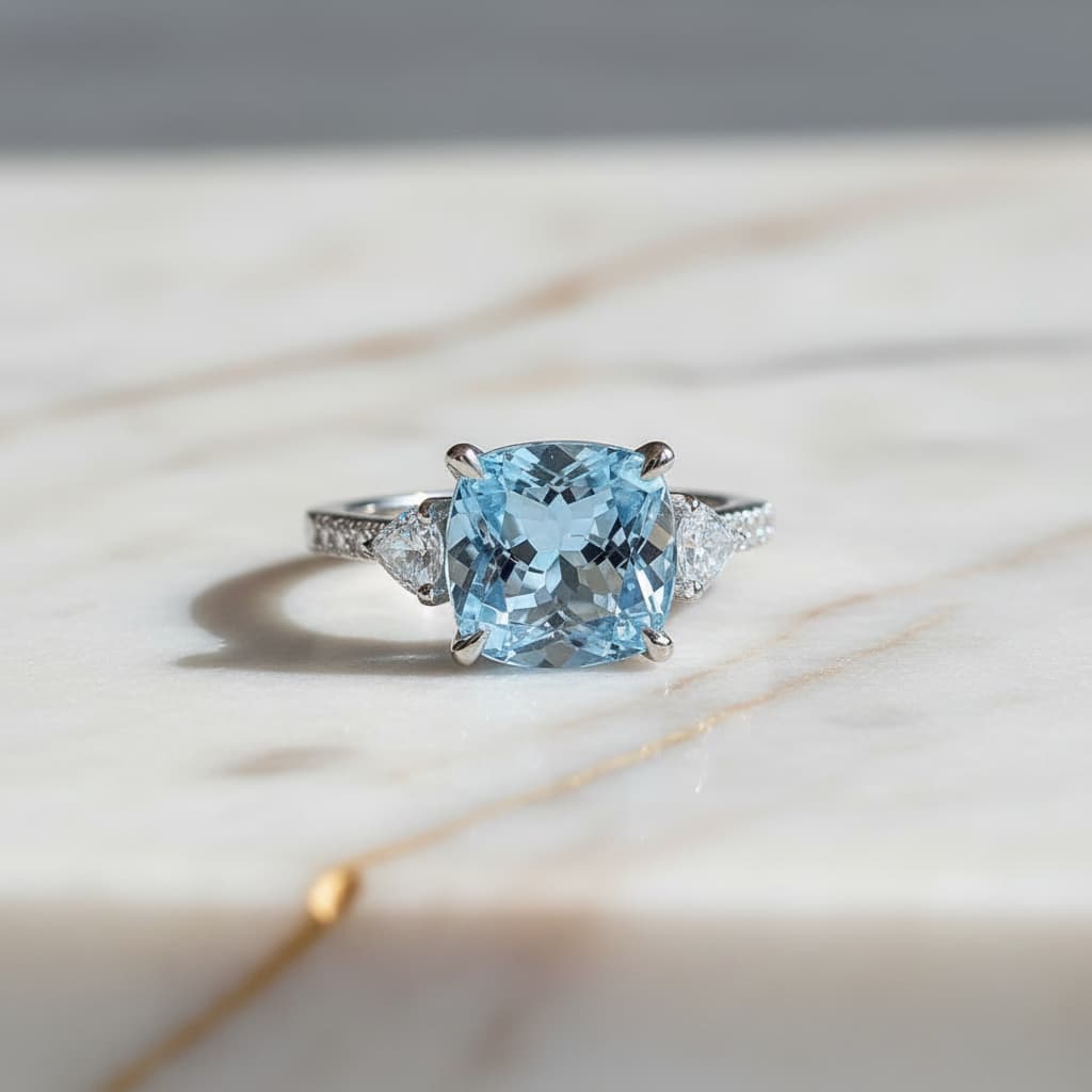 Topas in Himmelblau – Zeitloser Ring voller Leichtigkeit