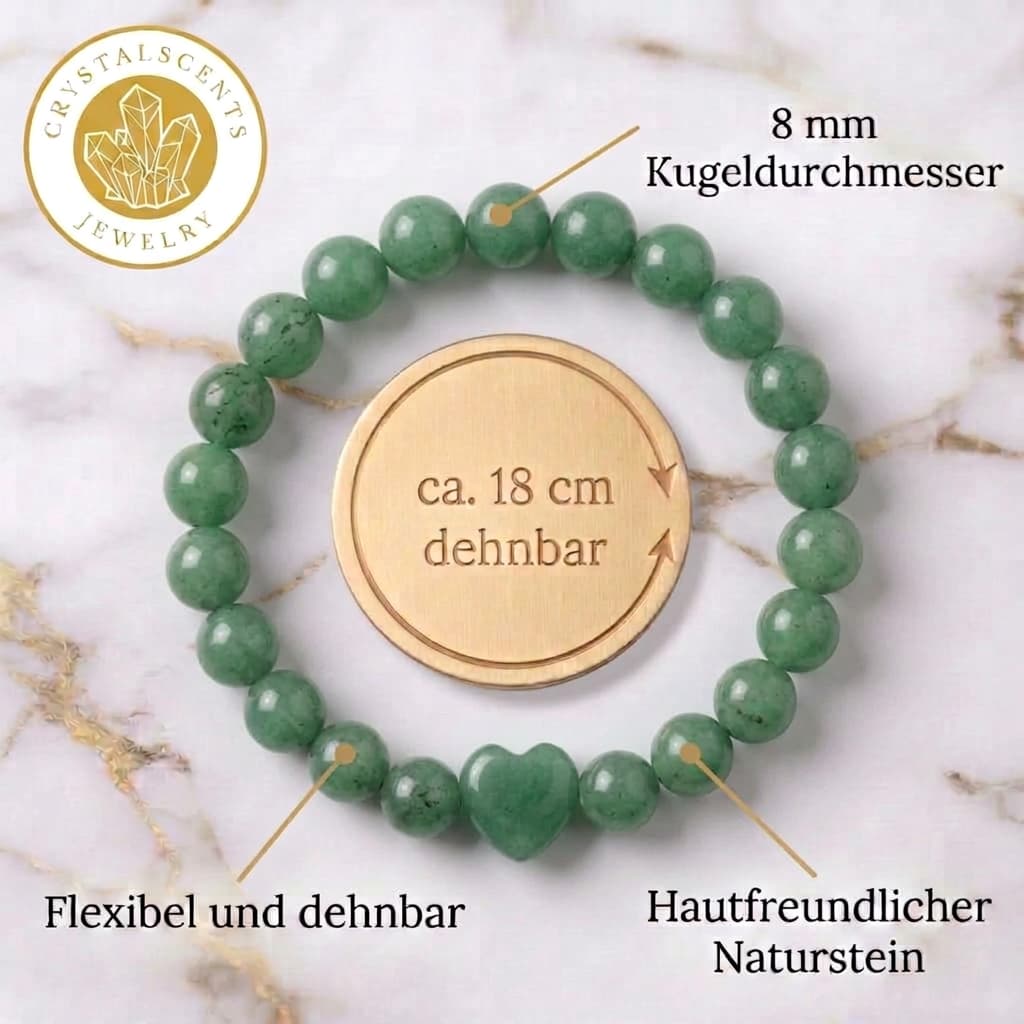 Aventurin Kugelarmband - Herz & Hoffnung