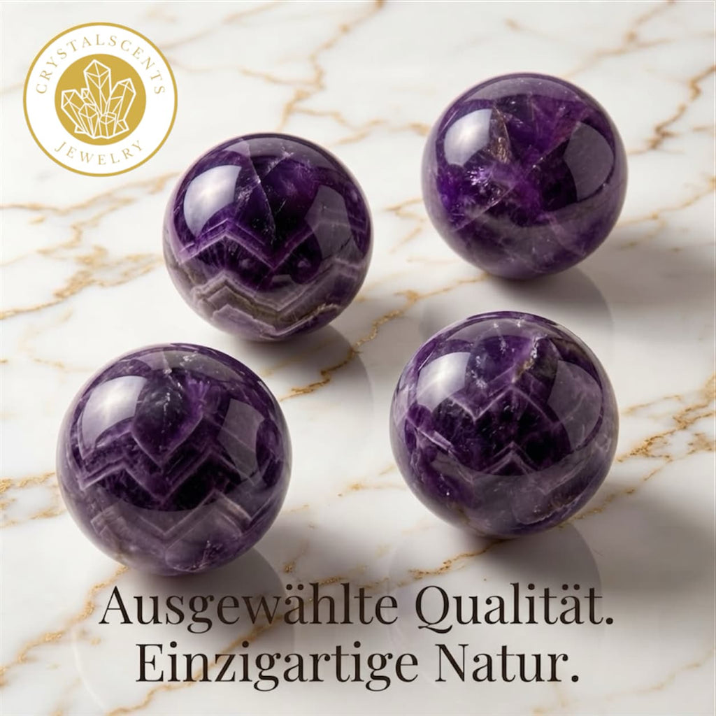 Amethyst Kugel inkl. goldenem Aufsteller – Brasilien