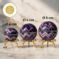 Amethyst Kugel inkl. goldenem Aufsteller – Brasilien