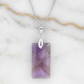 Amethyst Halskette mit geschliffenem Anhänger