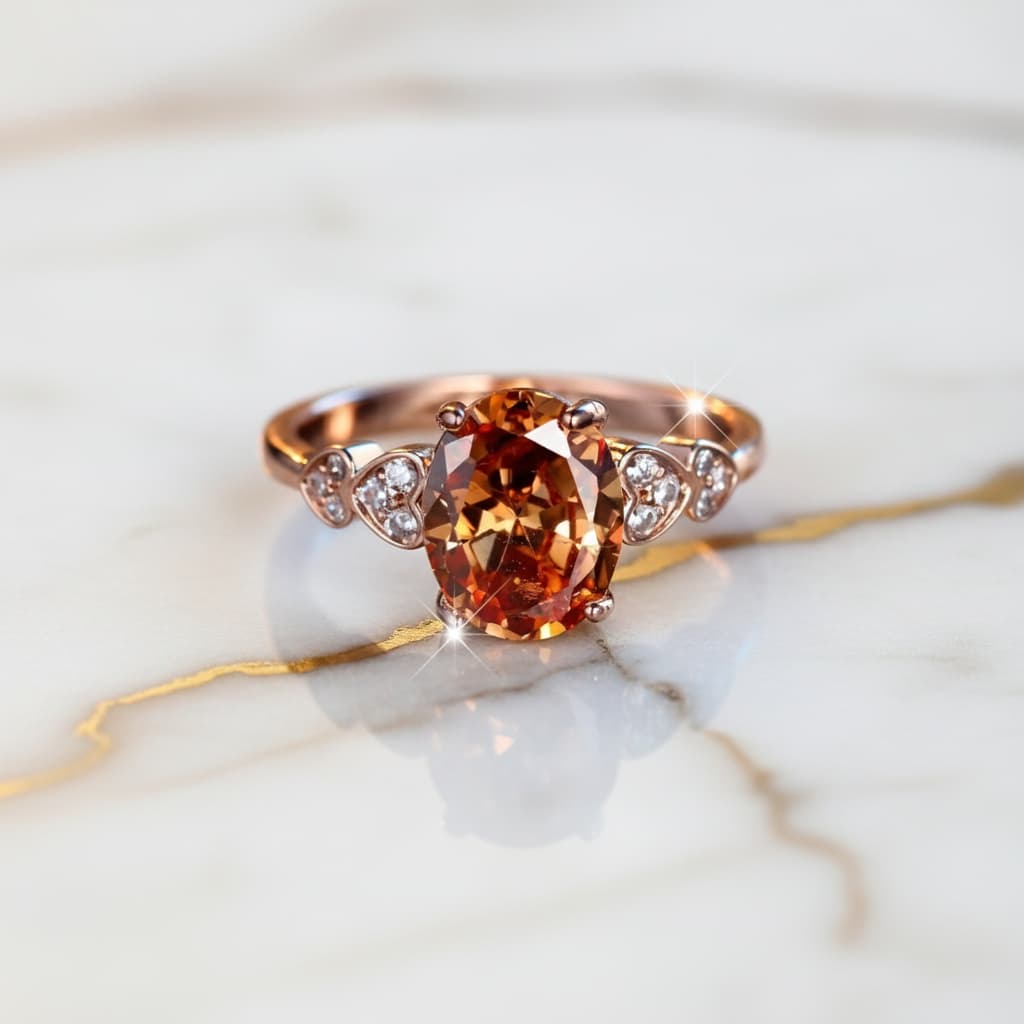 Ring Roségold – Schmuckstück mit strahlendem Stein in warmen Nuancen