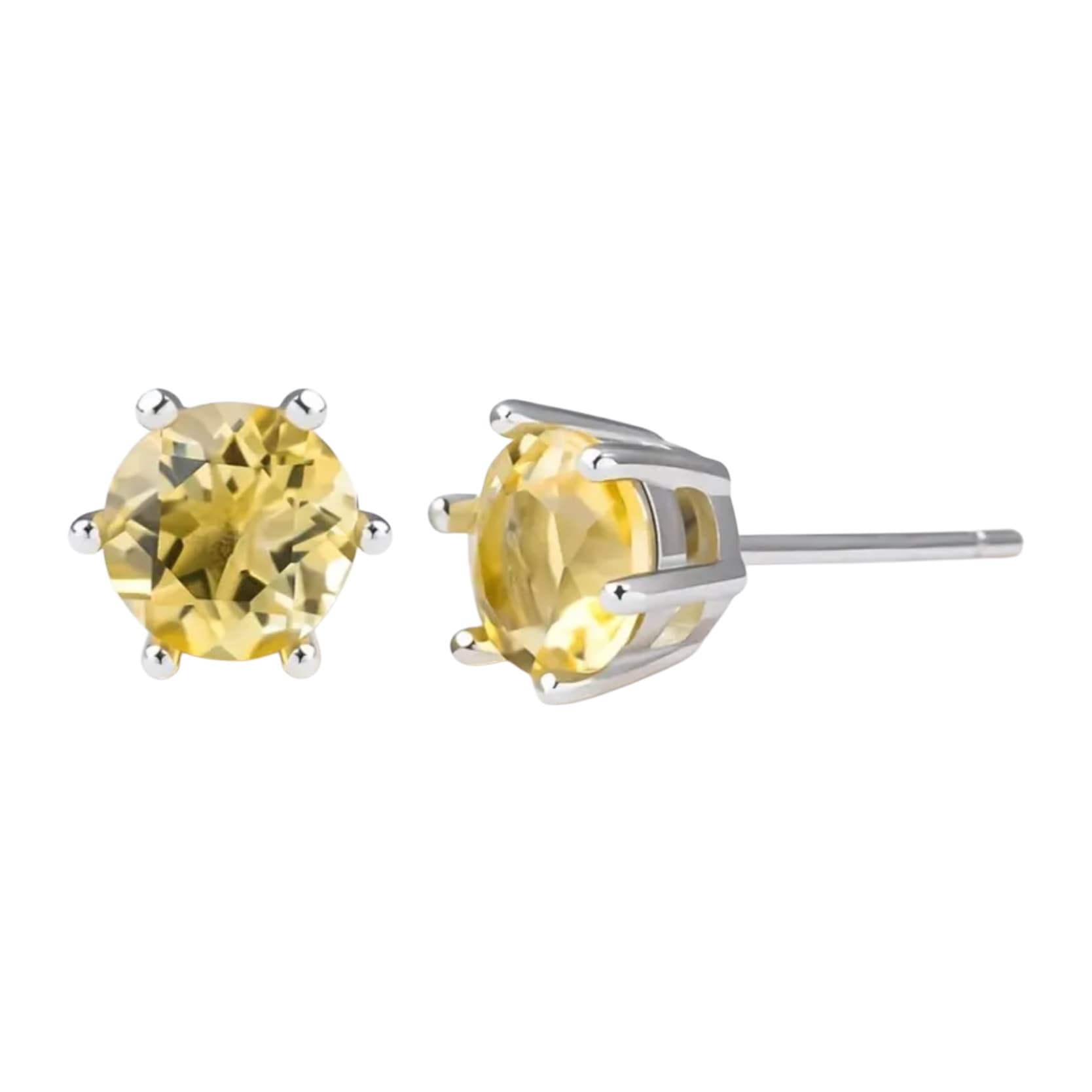 Citrin - 925er Silber Ohrringe