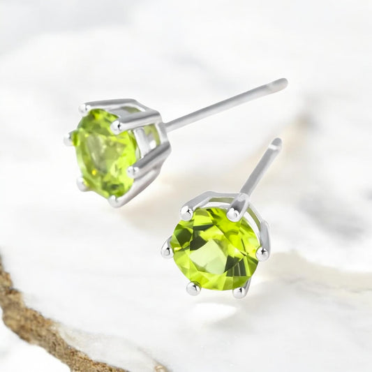 Peridot - 925er Silber Ohrringe