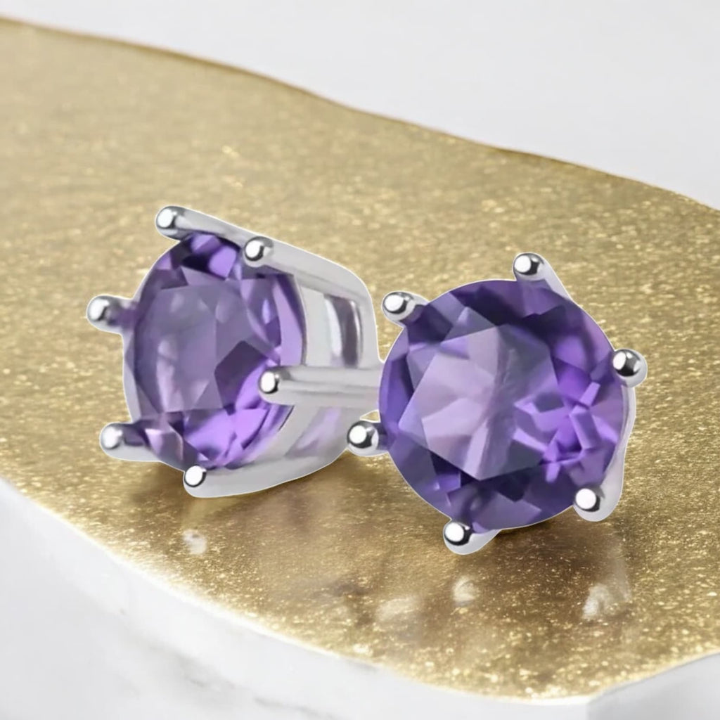 Amethyst - 925er Silber Ohrringe