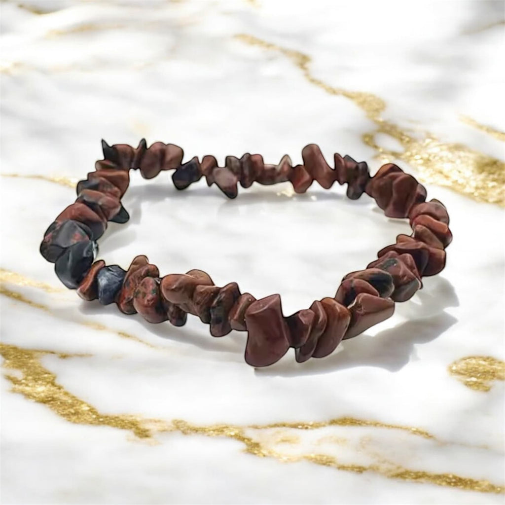 Drachenblut Jaspis Splitterarmband – Kraft & Stärke