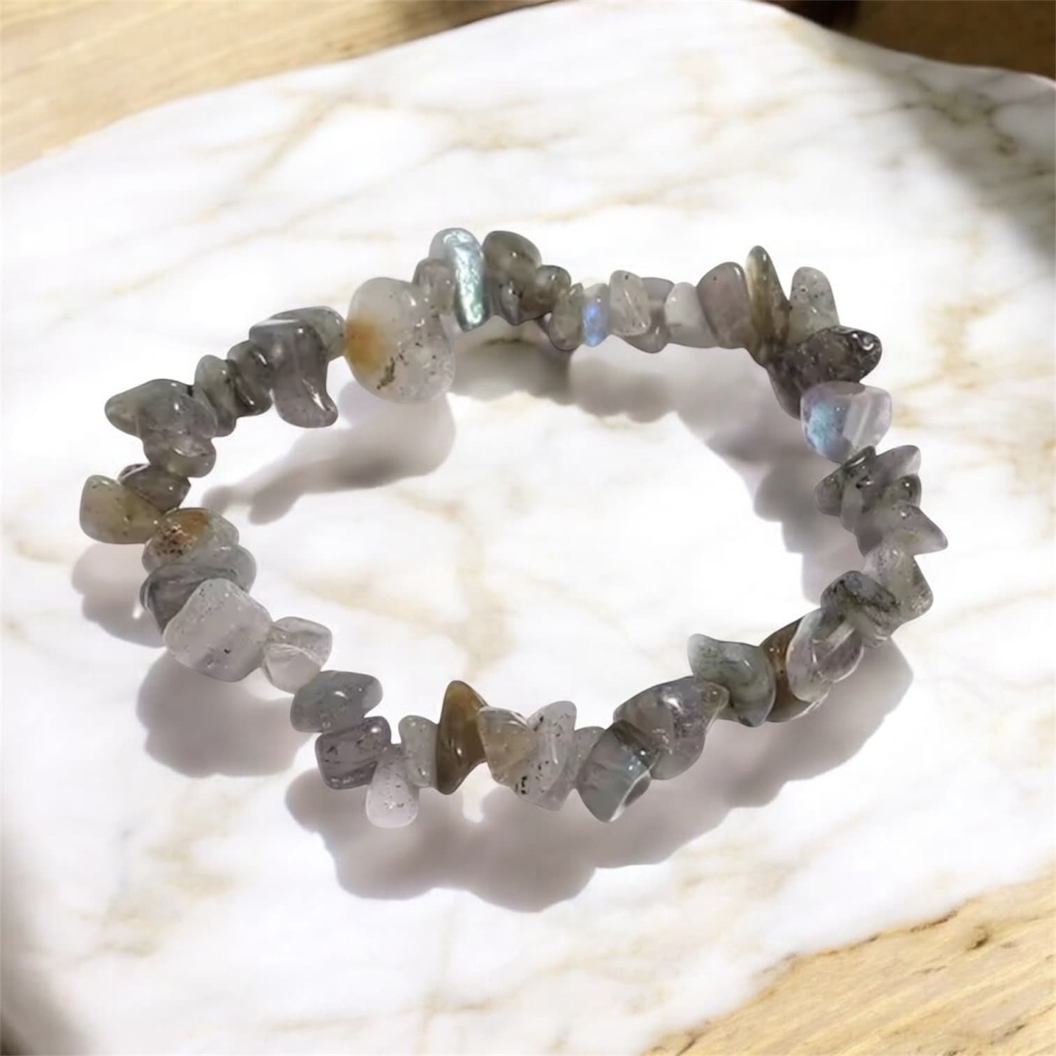 Labradorit Splitterarmband – Intuition & innere Stärke