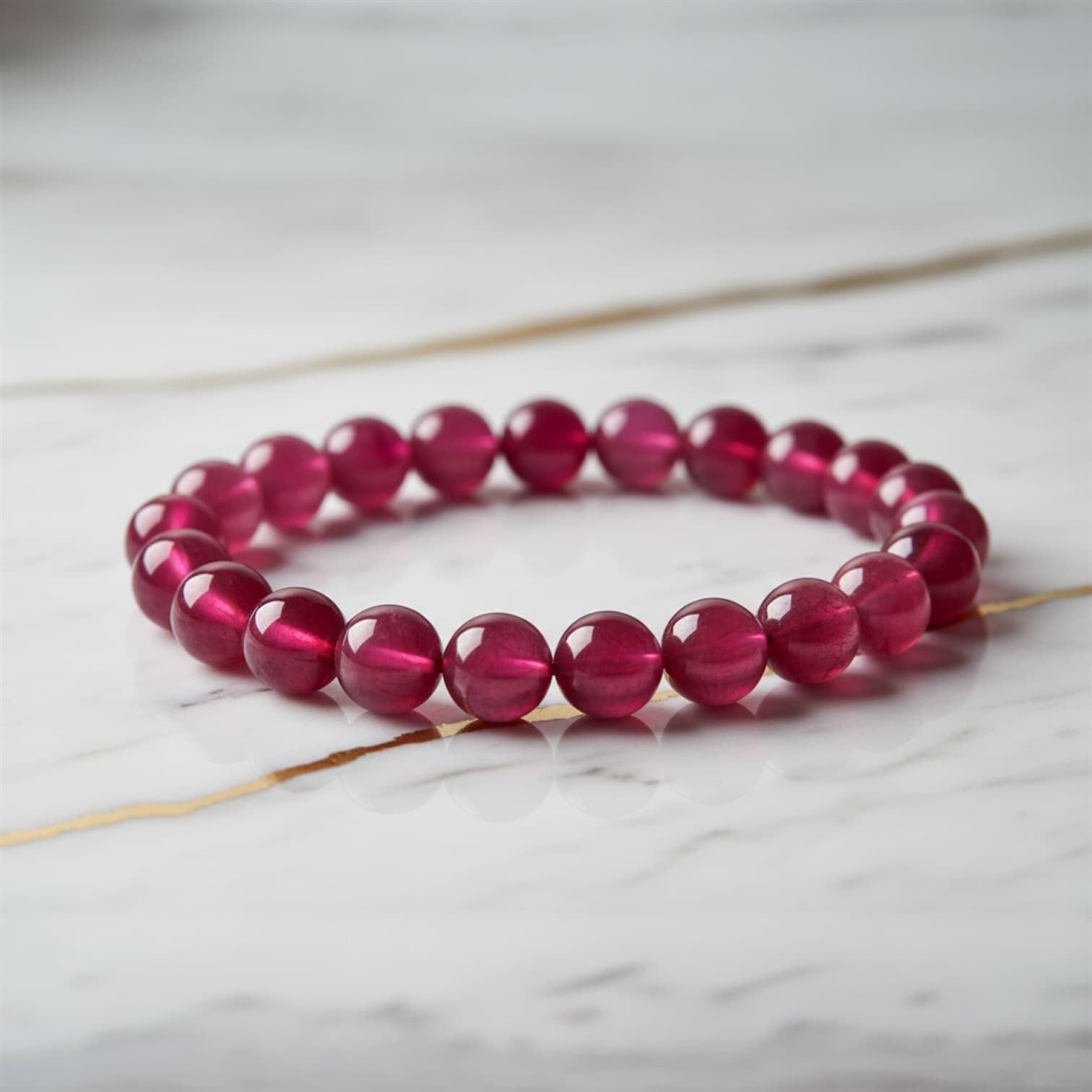 Rubin Kugelarmband – für Energie und Ausstrahlung