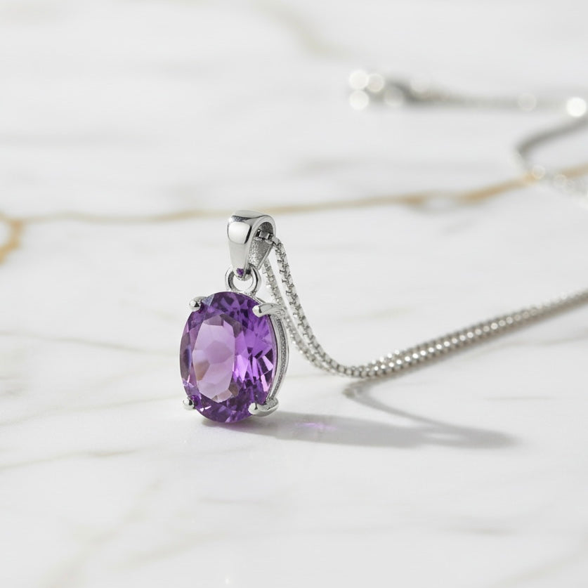 Amethyst Halskette - Ruhe & Erinnerung