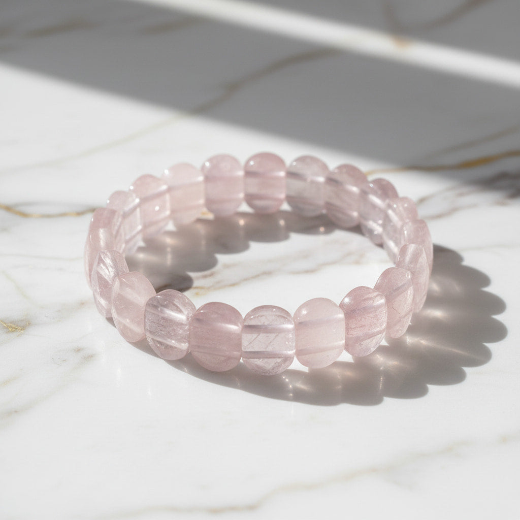Rosenquarz Facettenarmband - Liebevoller Schutz
