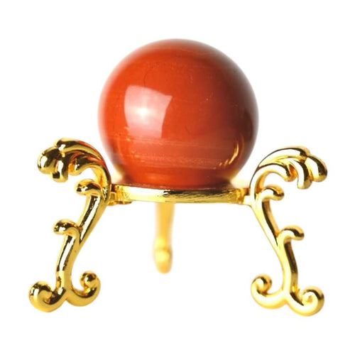 Mini rote Jaspis Kugel - Feuerroter Handschmeichler