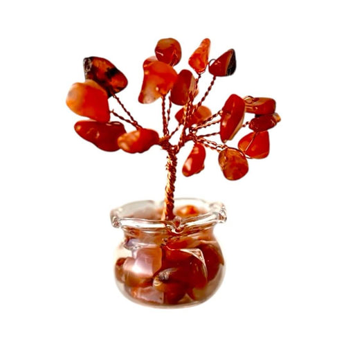 Mini Karneol Baum in Topf - Energie überall wo du willst