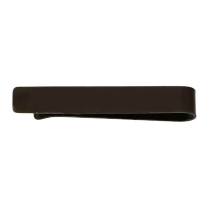 Krawattenklammer Wellenform in Schwarz – minimalistisches Design