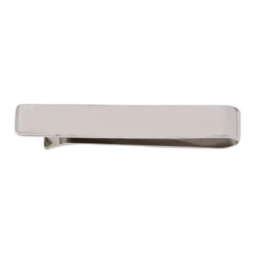 Krawattenklammer Wellenform in Silber – minimalistisches Design