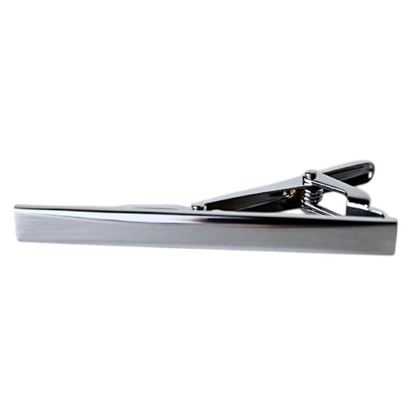 Schlichte, elegante Krawattenklammer in Silber