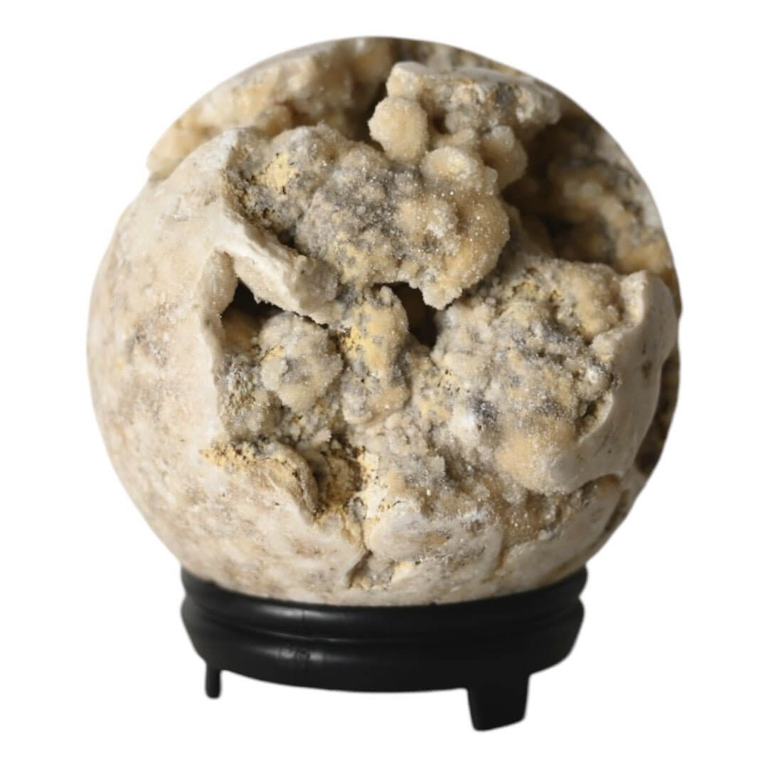 Weiße Druzy-Kristallkugel – faszinierender Stein für Schutz, Inspiration und energetische Reinigung