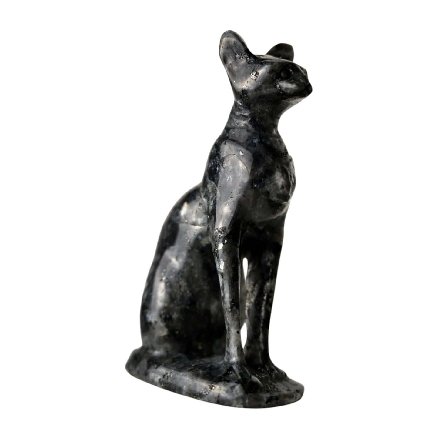 Labradorit Katzenfigur – Anmutig schimmernd und geheimnisvoll