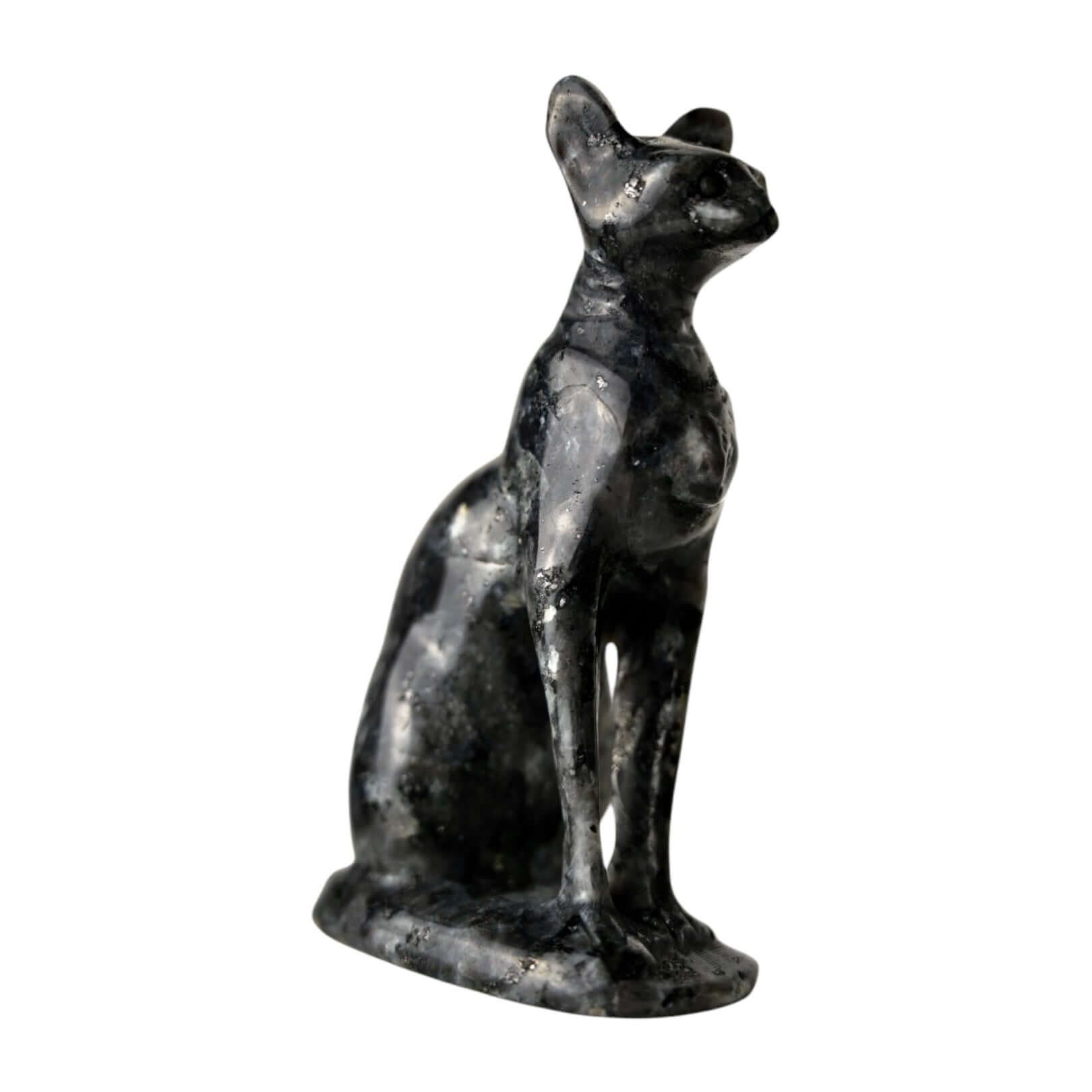 Labradorit Katzenfigur – Anmutig schimmernd und geheimnisvoll