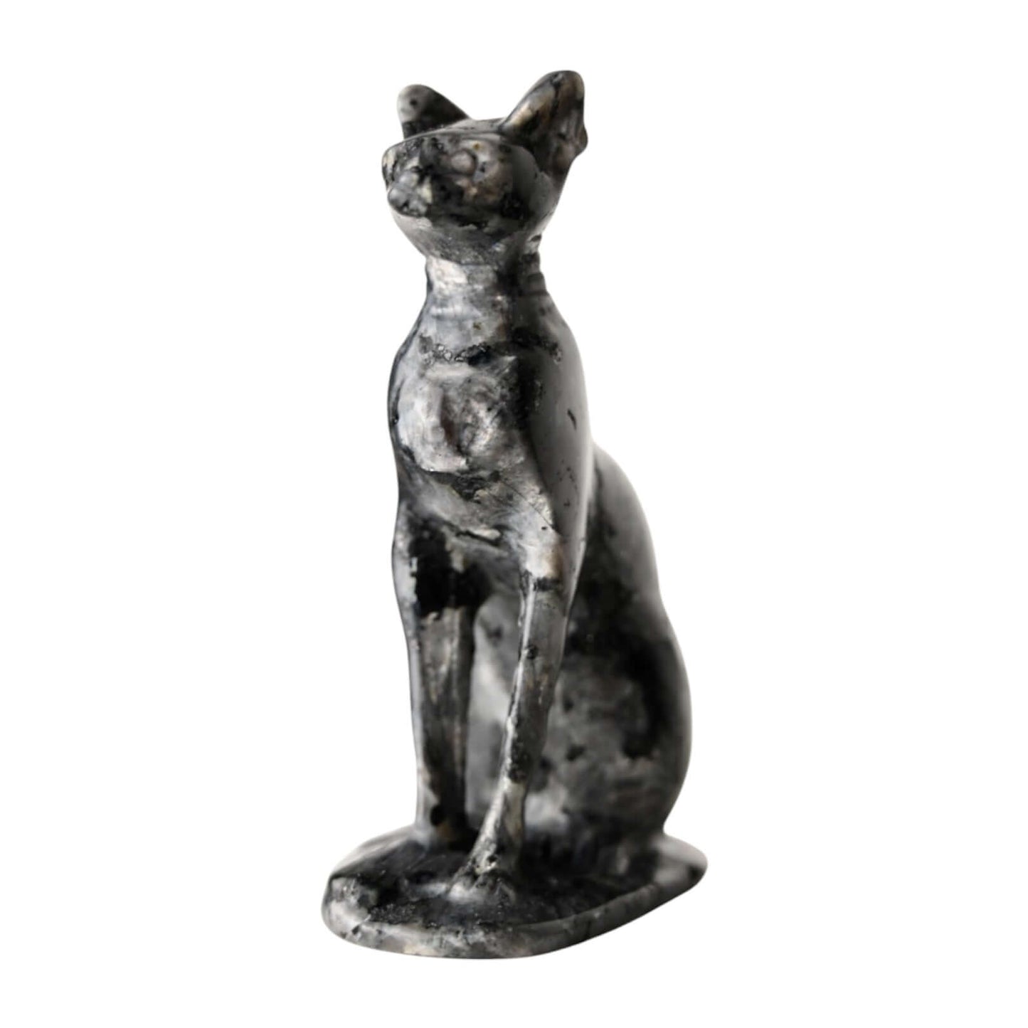 Labradorit Katzenfigur – Anmutig schimmernd und geheimnisvoll