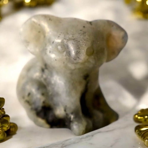 Labradorit Koala - Farbspiel & Freude