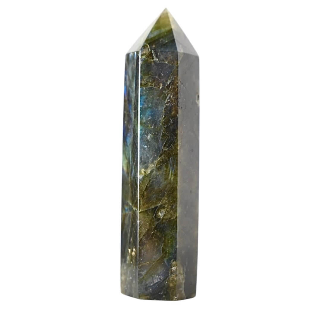 Labradorit Obelisk – leuchtende Blauschimmer für Inspiration und Ruhe