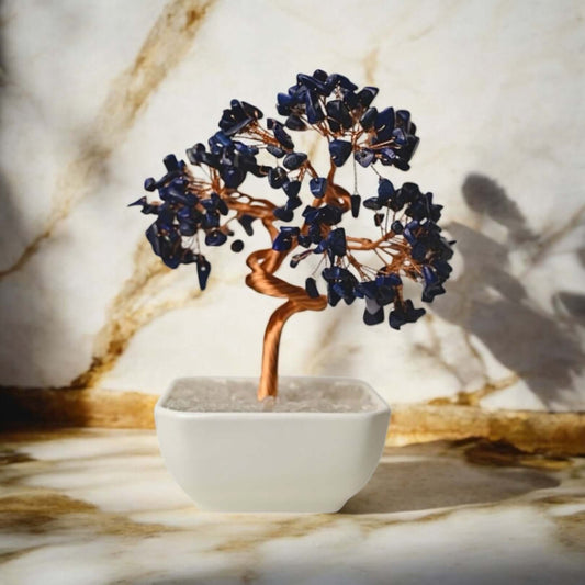 Lapislazuli Baum in Keramiktopf - Königsblaues Highlight