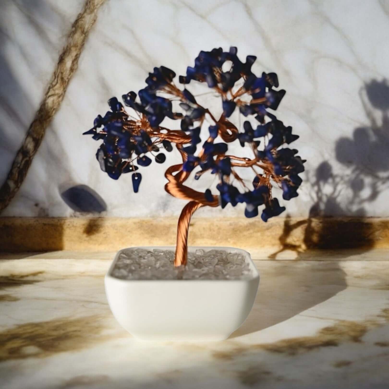 Lapislazuli Baum in Keramiktopf - Königsblaues Highlight